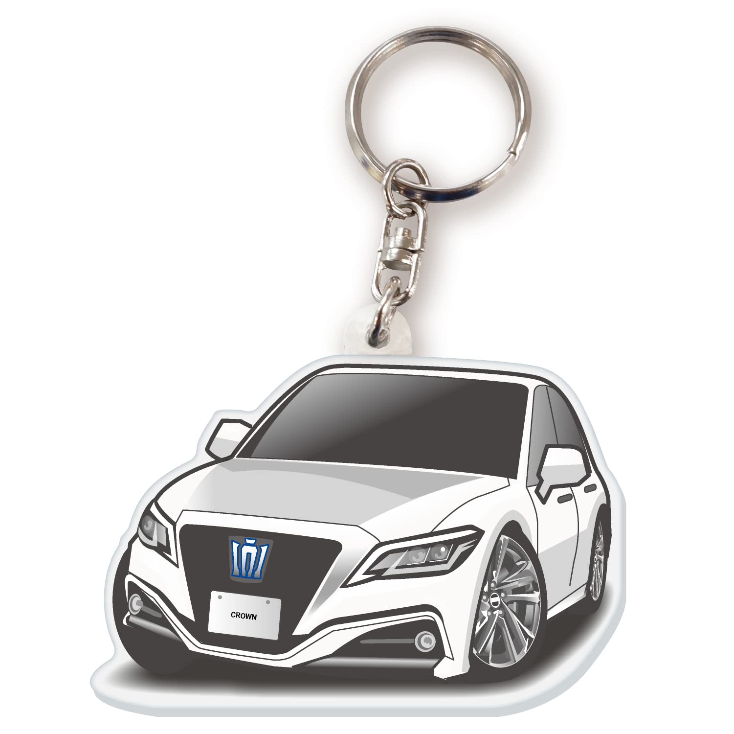 Jeep Center Car Acrylic Key Holder, Toyota Licensed Product, Crown 15th Generation precious white pearl