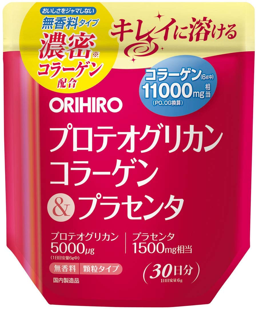 Orihiro Proteoglycan Collagen & Placenta, 6.3 oz (180 g), Set of 6