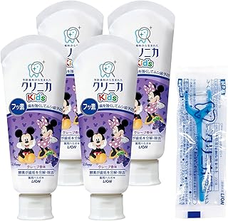 【Amazon.co.jp限定】 [医薬部外品]クリニカKid'sハミガキ グレープ 60g 4個パック+フロス