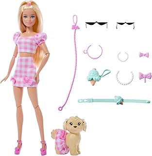 バービー(Barbie) ドール＆こいぬ おそろいコーデセット きせかえ人形・ハウス ままごと・ごっこ遊び バービー人形 3歳から ピンク JFP36