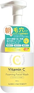 KIREI FACTORY+(キレイファクトリープラス) 朝ビタ泡洗顔 300mL（大容量）目覚めの朝に毛穴ケア メイクのりUP ビタミンC誘導体
