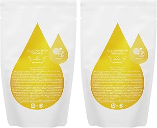 ラブコスメ ローション風呂 トロケアウ 1回分 × 2個セット 融解剤付き とろとろ 入浴剤 お風呂 使い切り 流せる グレープフルーツの香り 日本製