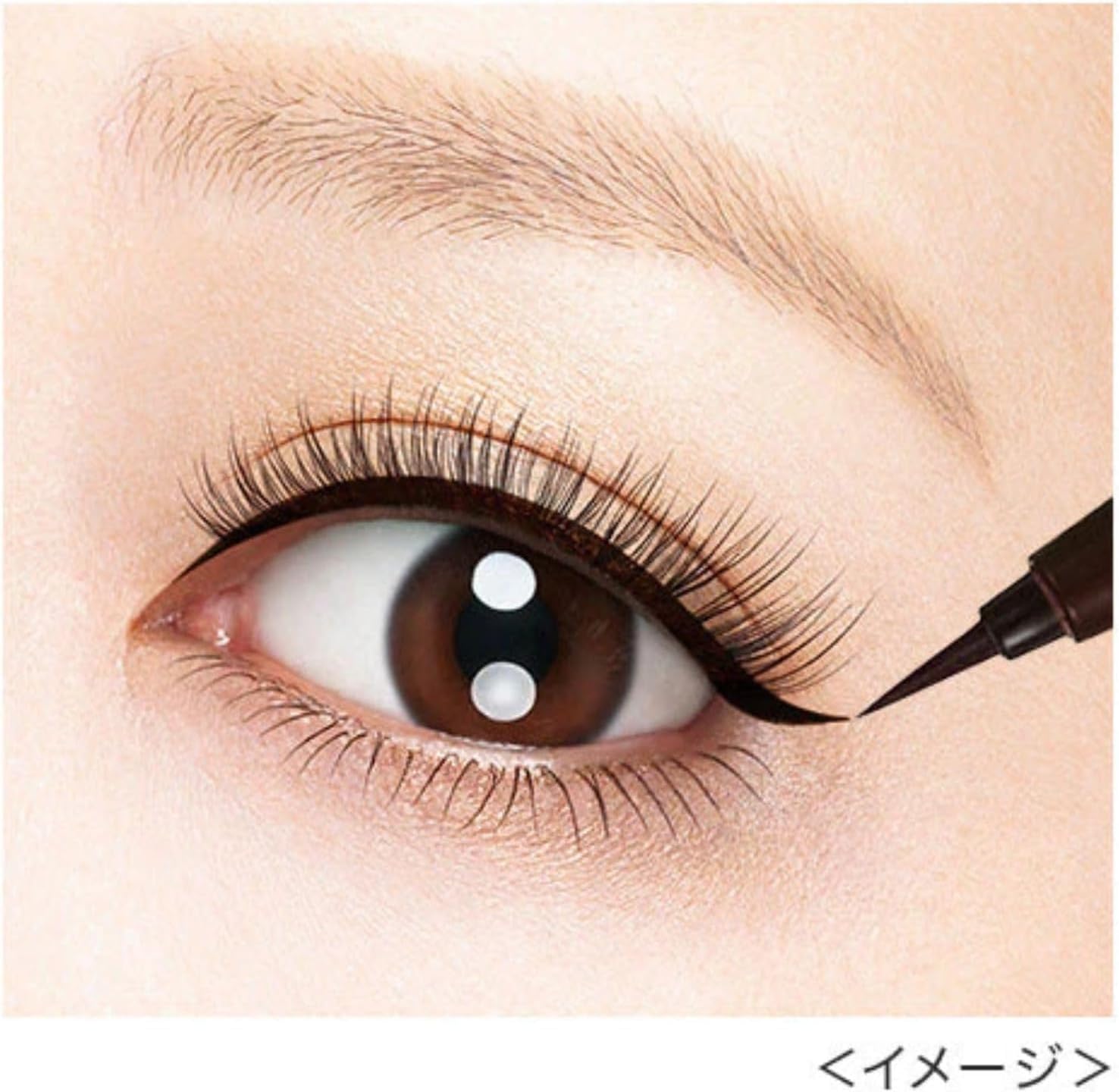 Жидкая подводка для глаз Heroine Makeup Super Keep 03 Коричнево-черная, 0,4 мл, очень тонкая, эластичная, водостойкая, не смывается горячей водой., фото 4