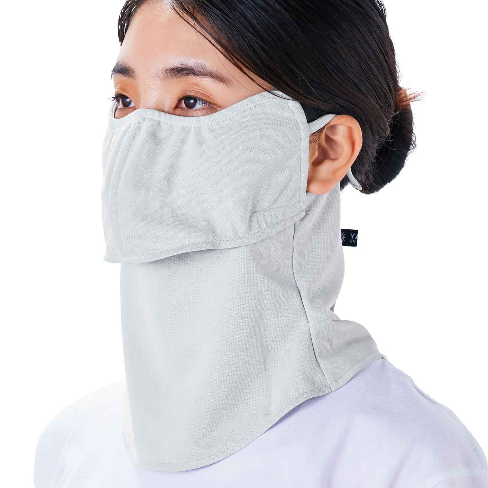 [YAKeNU UV CUT MASK] Sun Protection Face Cover Yakenu Eye Corner Plus gray (light gray) No ear covers