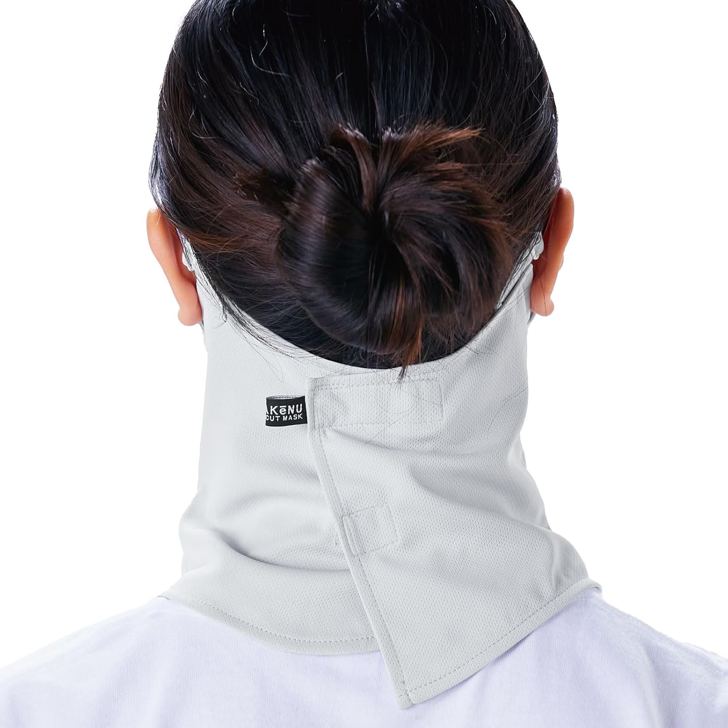 [Маска YAKeNU UV CUT MASK] Солнцезащитная маска для лица Yakenu Eye Corner Plus gray (светло-серая) Без ушных вкладышей, фото 3