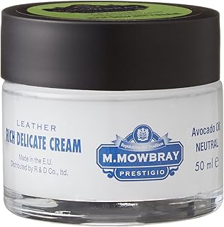M.MOWBRAY（M.モゥブレィ） 靴 革小物用栄養・保革クリーム 天然成分 リッチデリケートクリーム アボカドオイル シミになりにくい 革靴 デリケートレザー ソフトレザー ヌメ革