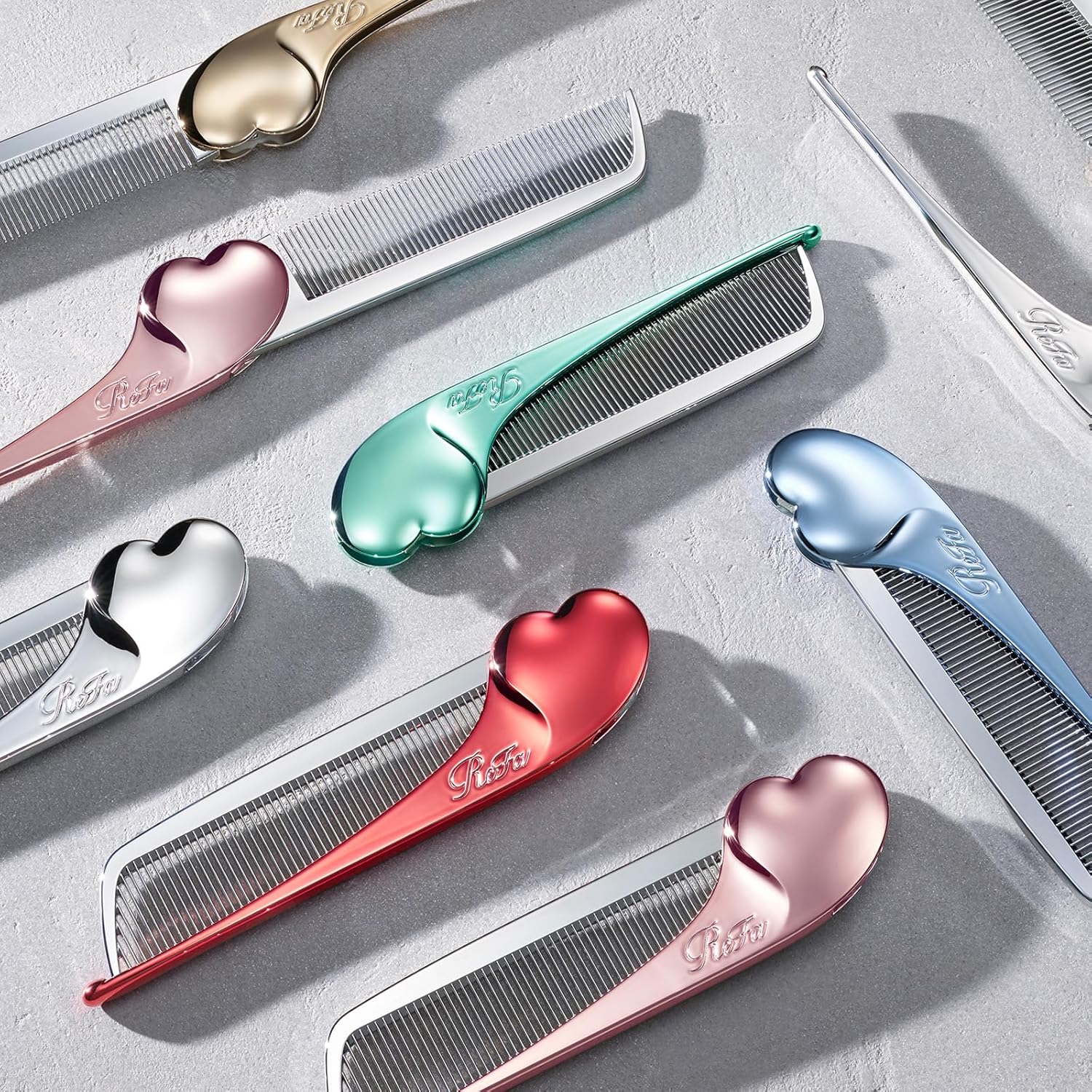 Расчёска ReFa HEART COMB Aira, розовое золото, фото 2