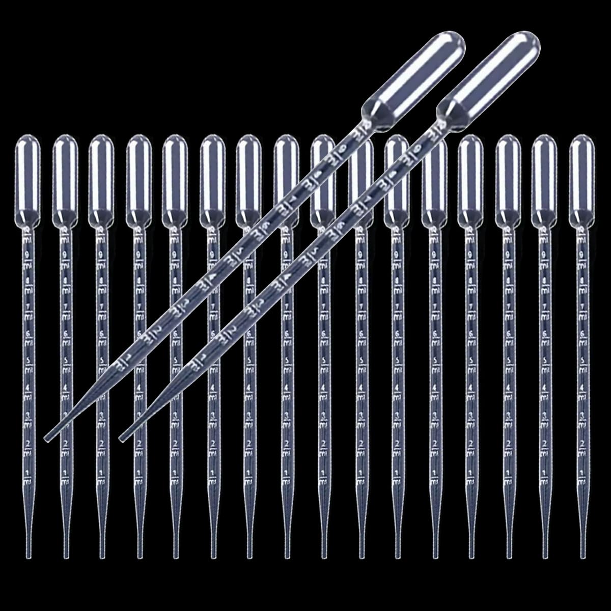 Plastic Dropper Pipettes, 0.3 fl oz (10 ml), 20 Pcs, Long, Graduated, Disposable, For Scientific Experiments, Sort Essential Oils, Sort Cosmetics, Hydration, Transparent Pipettes 10ml-20pcs