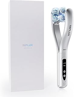 NIPLUX BEROLA 左右対称 リフトケア 美顔ローラー EMS 美顔器 ラジオ波 RF 小顔ローラー フェイスローラー 美容ローラー フェイス＆ボディー用 美容グッズ 小顔グッズ ニップラックス 日創プラス シルバー