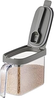 [Cociliye]調味料入れ 密閉防湿 480/660ml【マグネット式フタ付き・スプーン内蔵】調味料ポット おしゃれ 北欧風 省スペース 軽量 自動開閉 キッチン/家庭用 スパイス 砂糖 塩 容器 食品級PP素材