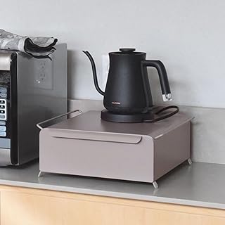 【ボンモマン公式】 ブレッドケース 食パンケース キッチン収納 引き出し スタッキング可能 幅34cm コンパクト収納ケース アンジェ bon moment Ordre (グレージュ, M)