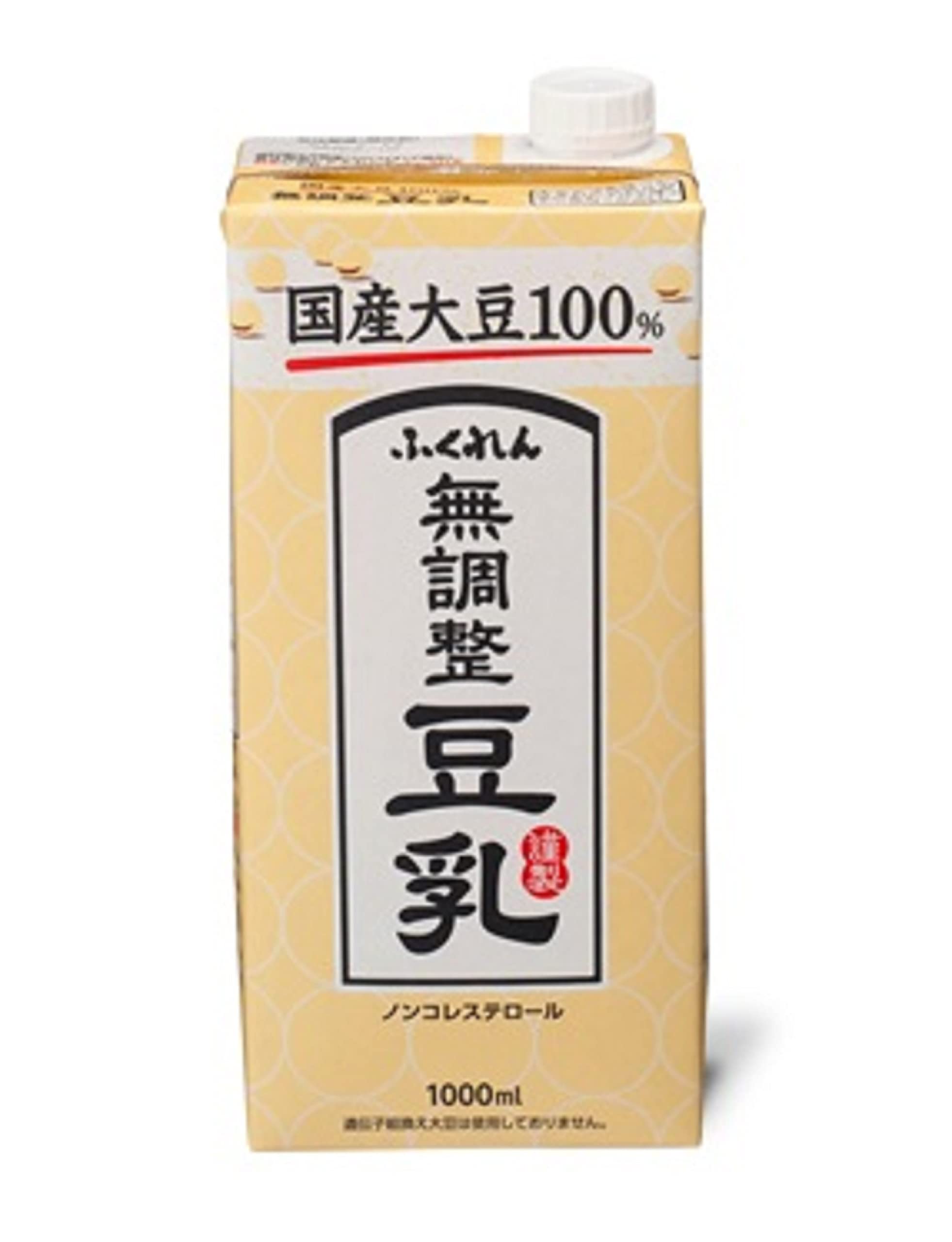 Fukuren Domestic Unadjusted Soy Milk 1L x 6 pcs A refreshing taste of soy milk 1 l (x 6)