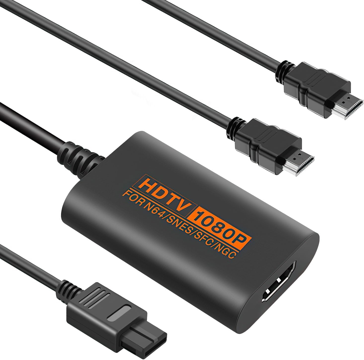 N64 HDMI Converter Adapter 720p Output Game Video to HDMI Support SFC/Game Cube Retro Game Video Converter (with Cable)