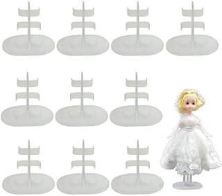 10個セットドールスタンド 人形展示台 30cm コレクション ディスプレイ リカちゃん ジェニーちゃん アクセサリー