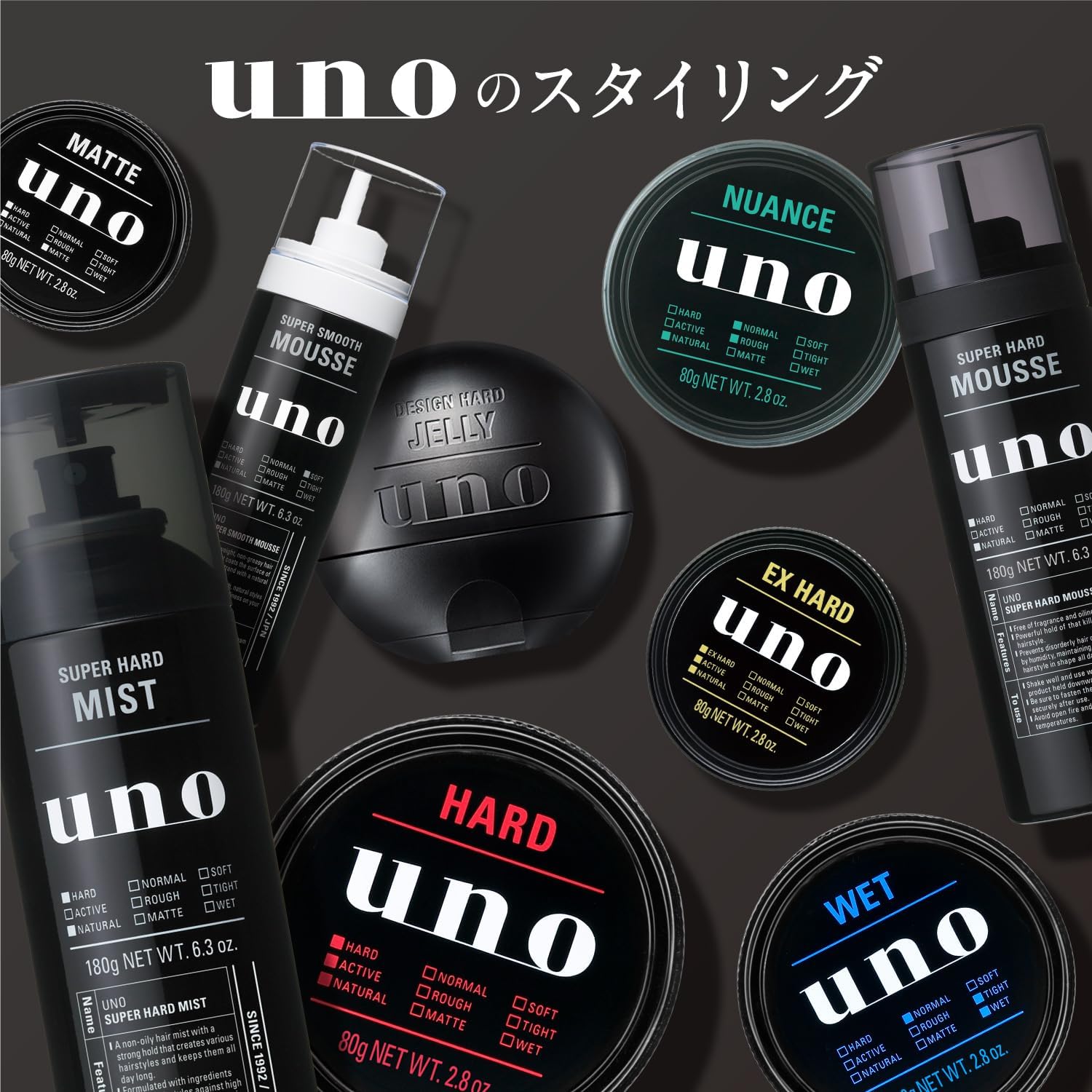 Uno uno fog bar (фирменный дизайн) < Туманный воск > Пополнение 80 мл × набор из 2 предметов + Образец натурального средства для укладки волос средней и короткой длины с антипригарным покрытием стойкого действия для мужчин., фото 4
