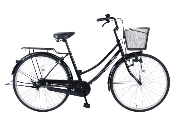City Bicycle Mamachari 26 Inches Cyma (Cyma) SIGNE W (Signe W) for School Commute Black 26 inches