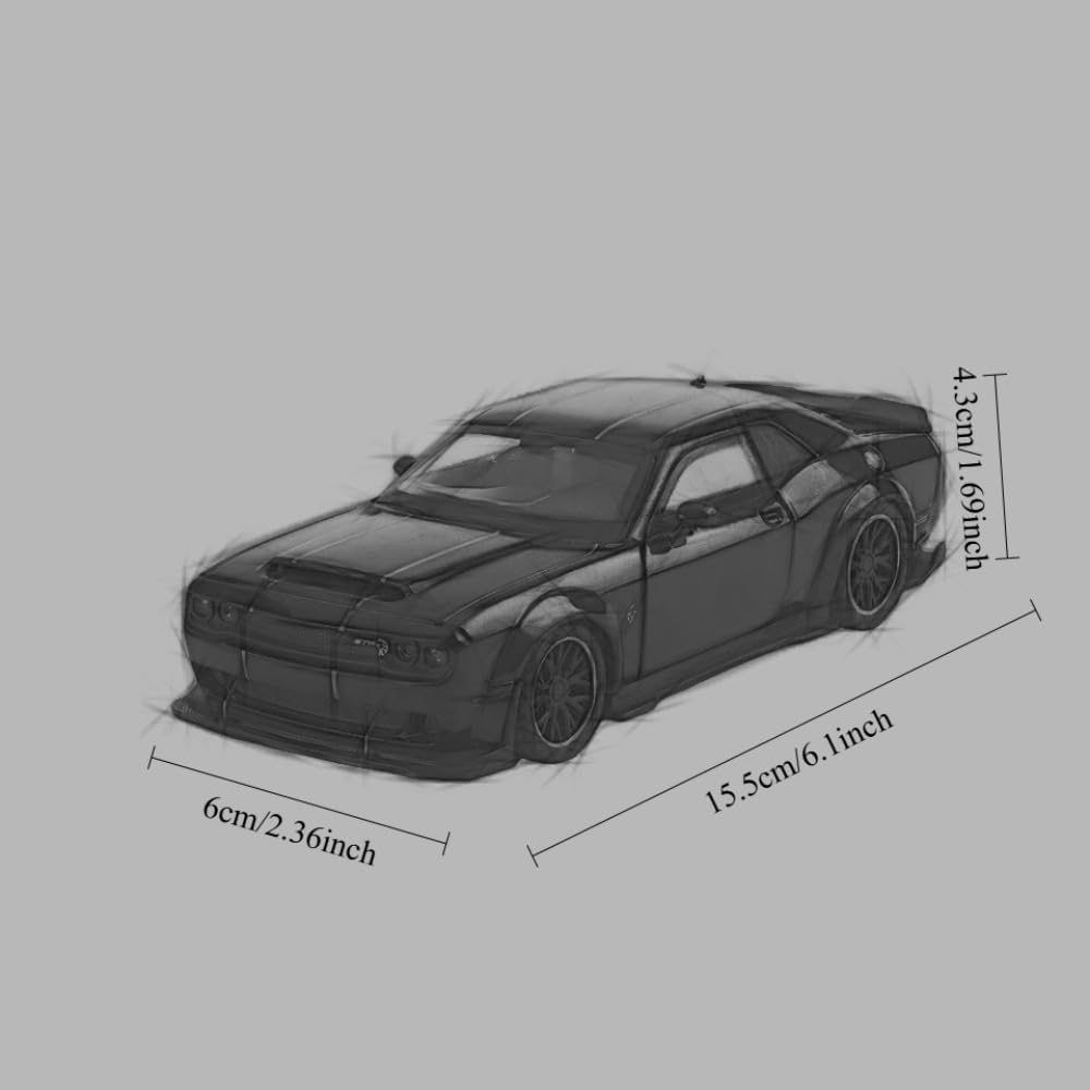Масштабная модель автомобиля Diecast 1/32, для коллекционеров и декора (чёрная), фото 4