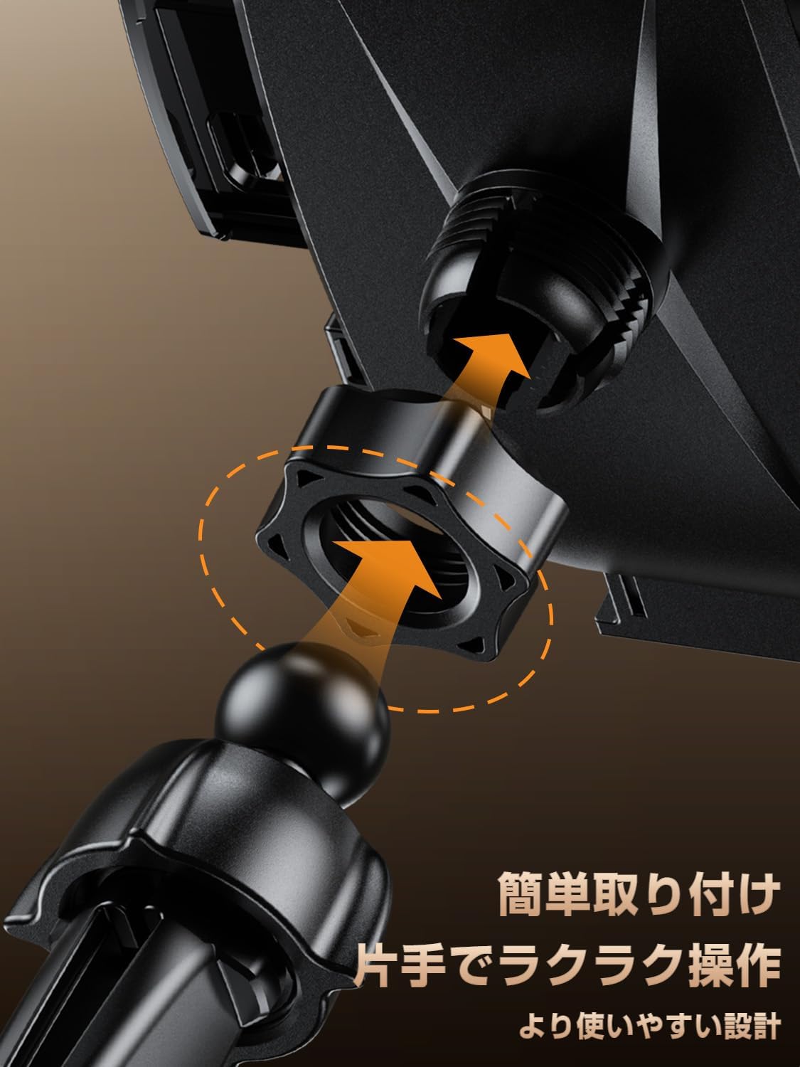 Автомобильный держатель для смартфона Topmake, Автомобильный держатель для мобильного телефона 2 в 1, Поворот на 360 градусов, Подходит для телефонов шириной от 52 мм до 95 мм, фото 6