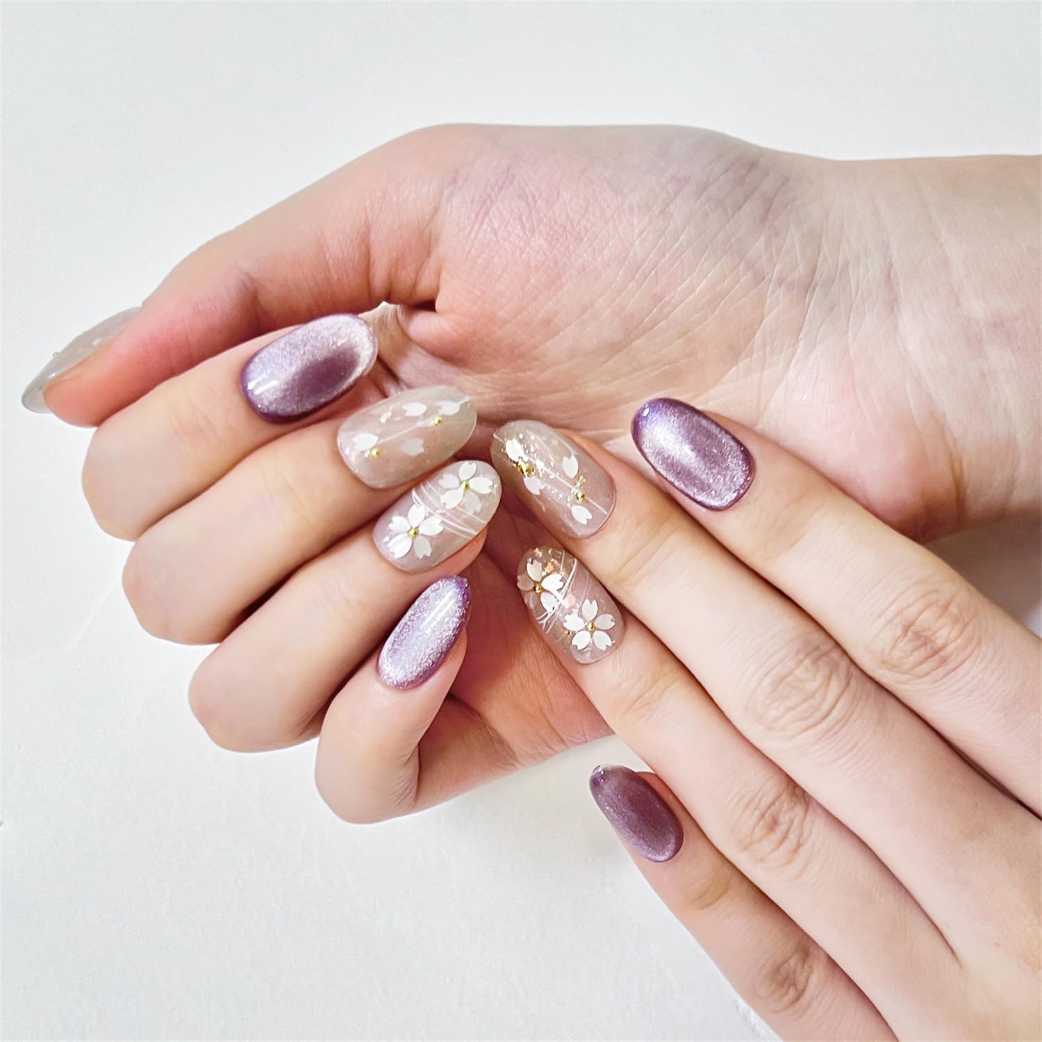 SoraraBeauty Nail Tip 100% Ручная работа, просто наклеите гель для ногтей, Запечатайте ногти самостоятельно, наклейте наклейку для ногтей Home Nail, Дизайн ногтей Self Nail (Многоцветный F01, S), фото 4