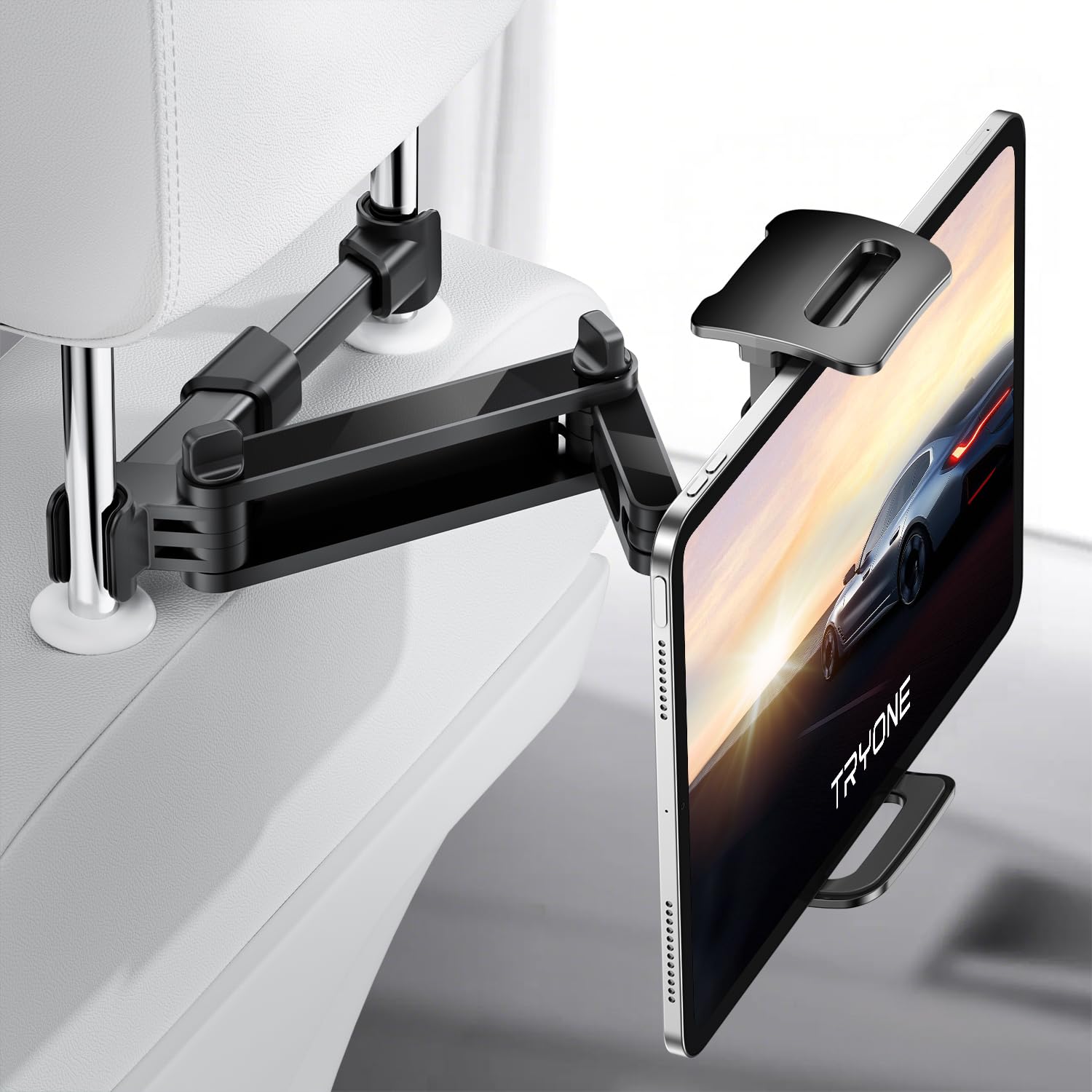 TRYONE 2026 Ultimate Evolution Model Tablet Holder Back Seat Car Holder Headrest Tablet Holder Middle iPad Car Holder black (1)