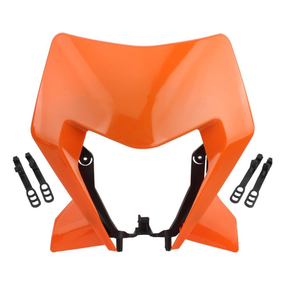 オートバイのヘッドライトプレートヘッドランプ ECF XC SX SXF XCW 125 に 500 SMR 2024 バイクモトクロスと互換性(Orange) オレンジ