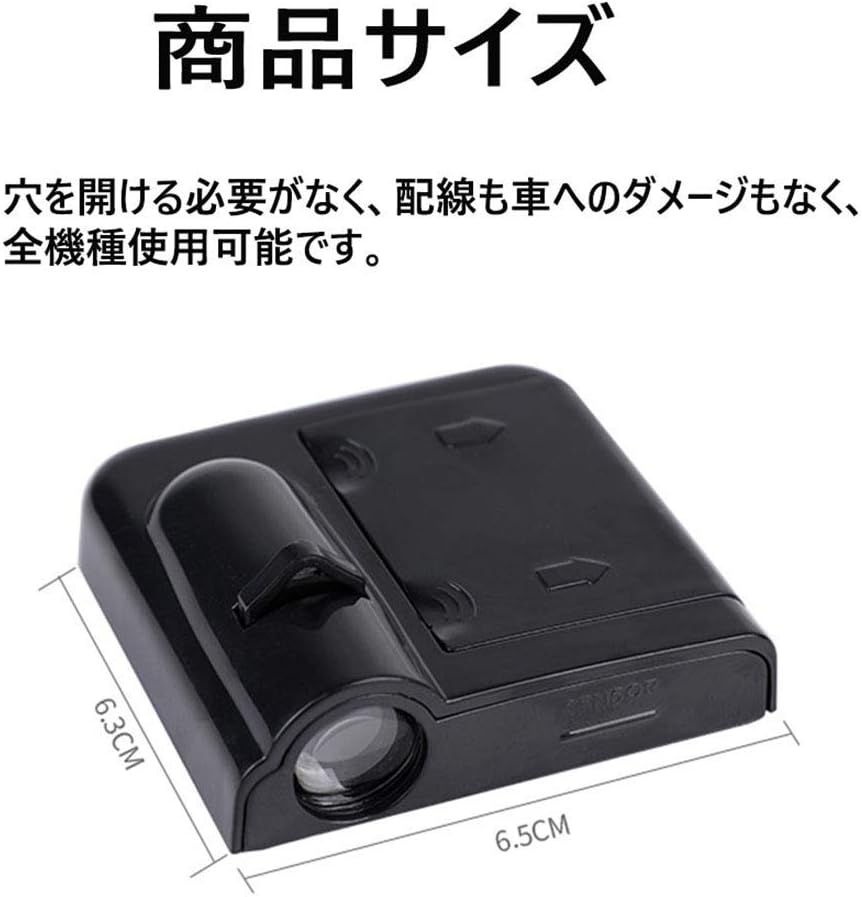 Akarin 2шт Универсальный автомобильный светильник с логотипом Honda Wireless Car LED Welcome Light Дверной светильник вежливости Vellfire для Honda Fit Fit, фото 5