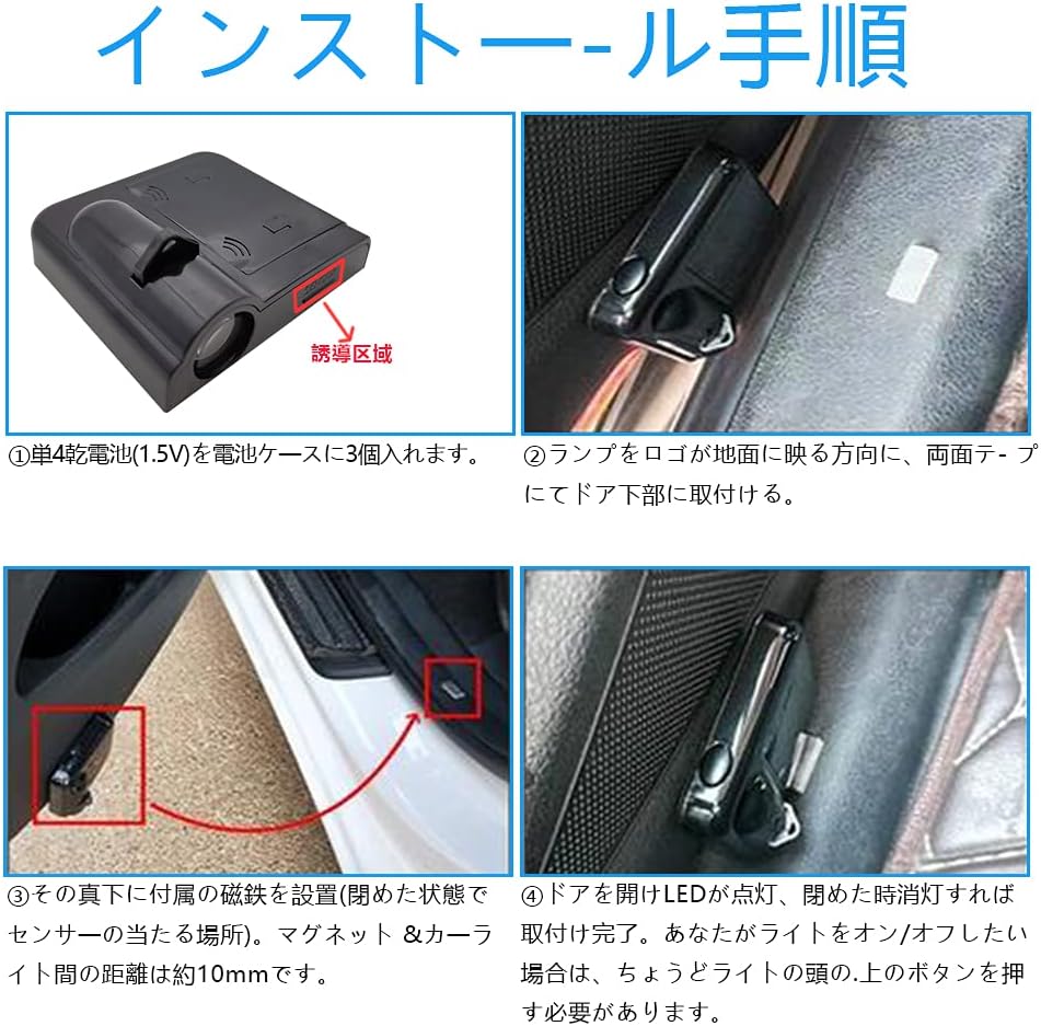 Akarin 2шт Универсальный автомобильный светильник с логотипом Honda Wireless Car LED Welcome Light Дверной светильник вежливости Vellfire для Honda Fit Fit, фото 6