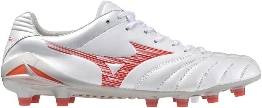 Футбольные бутсы MIZUNO Monarcida NEO 3 ELITE, унисекс, для взрослых, широкие, лёгкие, 26,0 см, 2E, бело-красные, фото 6