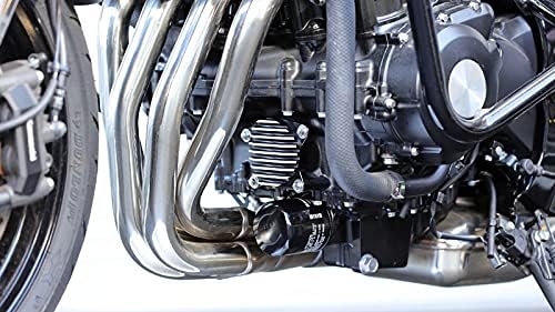 Kijima Z900RS/CAFÉ Запчасти для мотоциклов KAWASAKI 101-1504 Накладка на маслопровод Алюминиевая заготовка контрастного кроя, фото 5