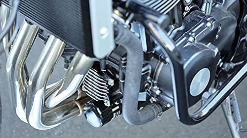 Kijima Z900RS/CAFÉ Запчасти для мотоциклов KAWASAKI 101-1504 Накладка на маслопровод Алюминиевая заготовка контрастного кроя, фото 6