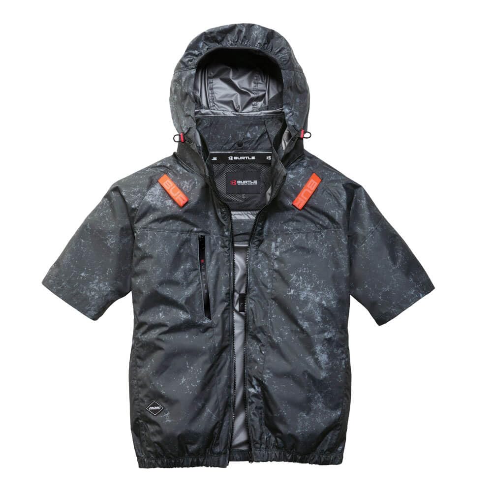 Burtle AC2096HB Aircraft Short Sleeve Blouson (No Fan) High Back Large 79 Storm Black