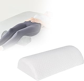 WEEOATAR 介護用クッション 脚枕 セミロール ラウンド腰椎ウェッジ横向き寝用 体圧分散 通気性 低反発 寝たきり 体位サポート 介助 高齢者 介護用品 ホワイト