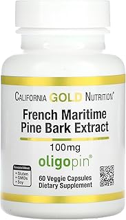 California Gold Nutrition, フランス海岸松樹皮エキス、Oligopin（オリゴピン）、100mg、ベジカプセル60粒