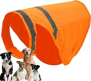 犬用安全 - 犬用反射, 犬の視認性 蛍光調整可能な犬用オレンジ,犬 の狩猟用 ペット用品 トレーニングに快適 アウトドア活動 狩猟