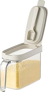 [JUELREOU]調味料入れ 密封防湿 マグネット式フタ付き・スプーン内蔵・調味料ポット 北欧風 省スペース 自動開閉 キッチン/家庭用 食品級