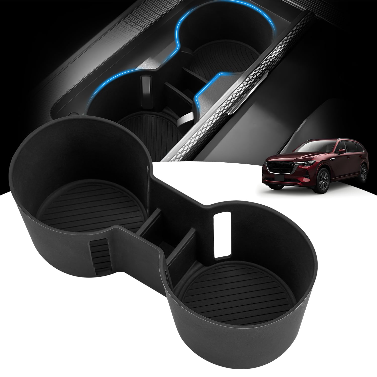 Mozan Fits Mazda CX-80 Drink Holder Cover October 2024-Present Cup Holder Center Console Trinket マツダ CX-80