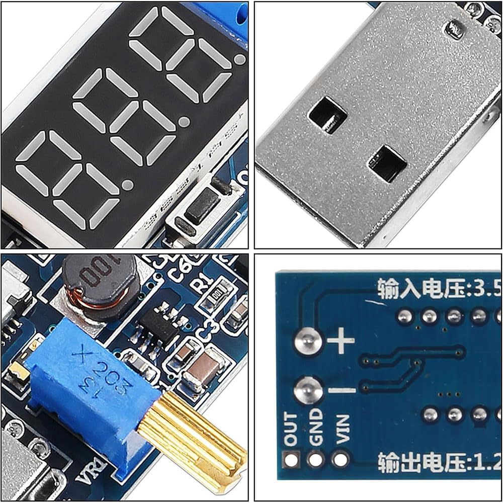 DC-DC USB понижающий преобразователь 2 шт. Повышающий-понижающий Регулятор напряжения Модуль питания от 5 В до 3,3 В 9 В 12 В 24 В Понижающий Модуль питания, фото 4