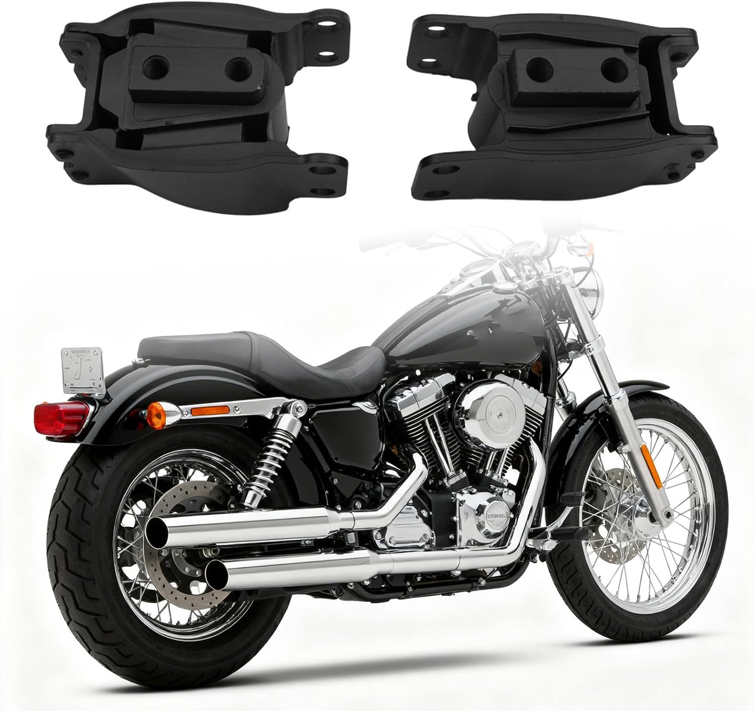 Комплект крепления двигателя для Harley Dyna Super Glide Daytona Convertible Fat Bob FXDL Low Rider Street Bob FXD Wide Street FXDWG 1991-2017 Заменяет 47583-90B 47564-99 спереди и сзади, фото 3