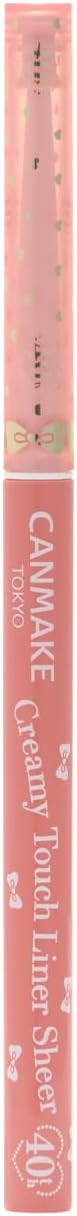 Кремовая подводка для глаз Can Makeup Creamy Touch Liner Sheer 40th True Red Гелевая гладкая ультратонкая прозрачная подводка для слизистой оболочки розового цвета, фото 3