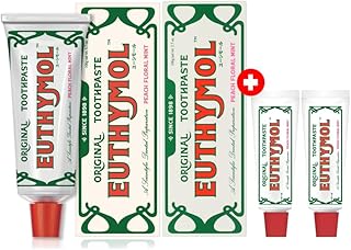 【日本公式】ユーシモール オリジナル 106gx2+20gx2 歯磨き粉 医薬部外品 EUTHYMOL ピーチフローラルミントの香り