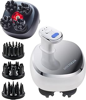 【LDK A+評価獲得】ドクターエア 公式ストア EMSスカルプスパ（セレニティホワイト）EMS HEAD SPA DEEP X イオン 頭皮 エステ EMS 赤色LED フェイスケア 電動頭皮ブラシ スカルプ デンキバリ 防水 コードレス プレゼント BSC-01 WH
