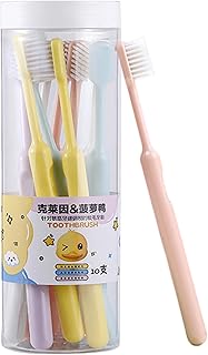 Travel Toothbrush Storage, Travel Toothbrush Soft, Soft Cleaning Toothbrush for Sensitive Teeth, Round Handle Family Set Multicolor Compact Oral Care for Female & Men