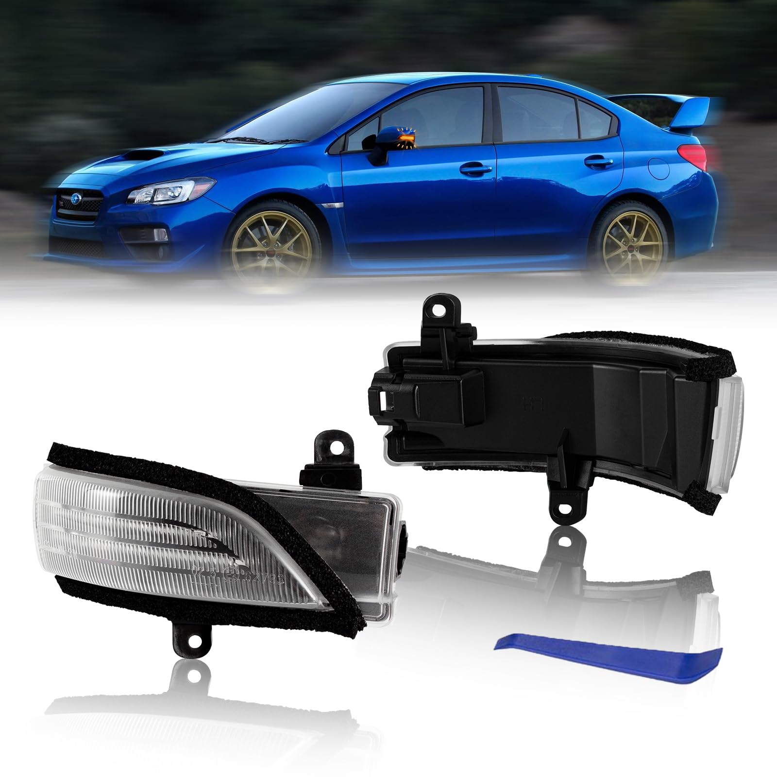 Gempro Subaru LED Door Mirror Turn Signal WRX S4/STI Revog Forester XV Impreza Legacy Car Inspection Compatible LED Mirror Turn Signal Flashing Type Genuine Replacement Part スバル WRX S4/STI