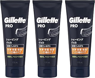 Gillette ジレット プロ シェービングジェル 175ml×3 髭剃り カミソリ 男性 メンズ【まとめ買い】