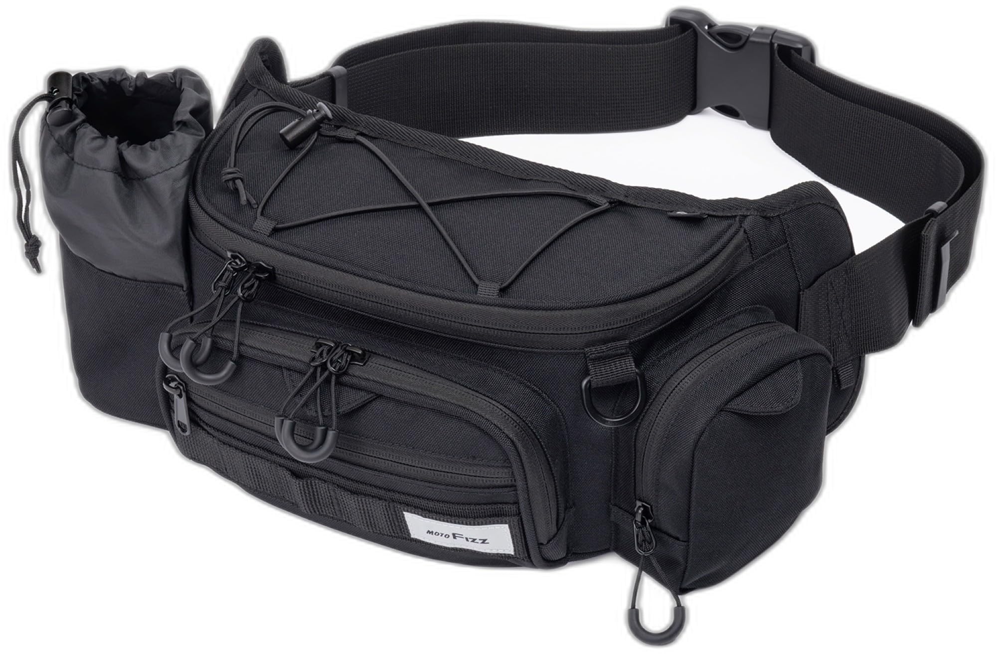 TANAX Motofiz Motorcycle Waist Bag Riding Waist 6.3L Day to Overnight Main Pocket + 5 Pockets Black