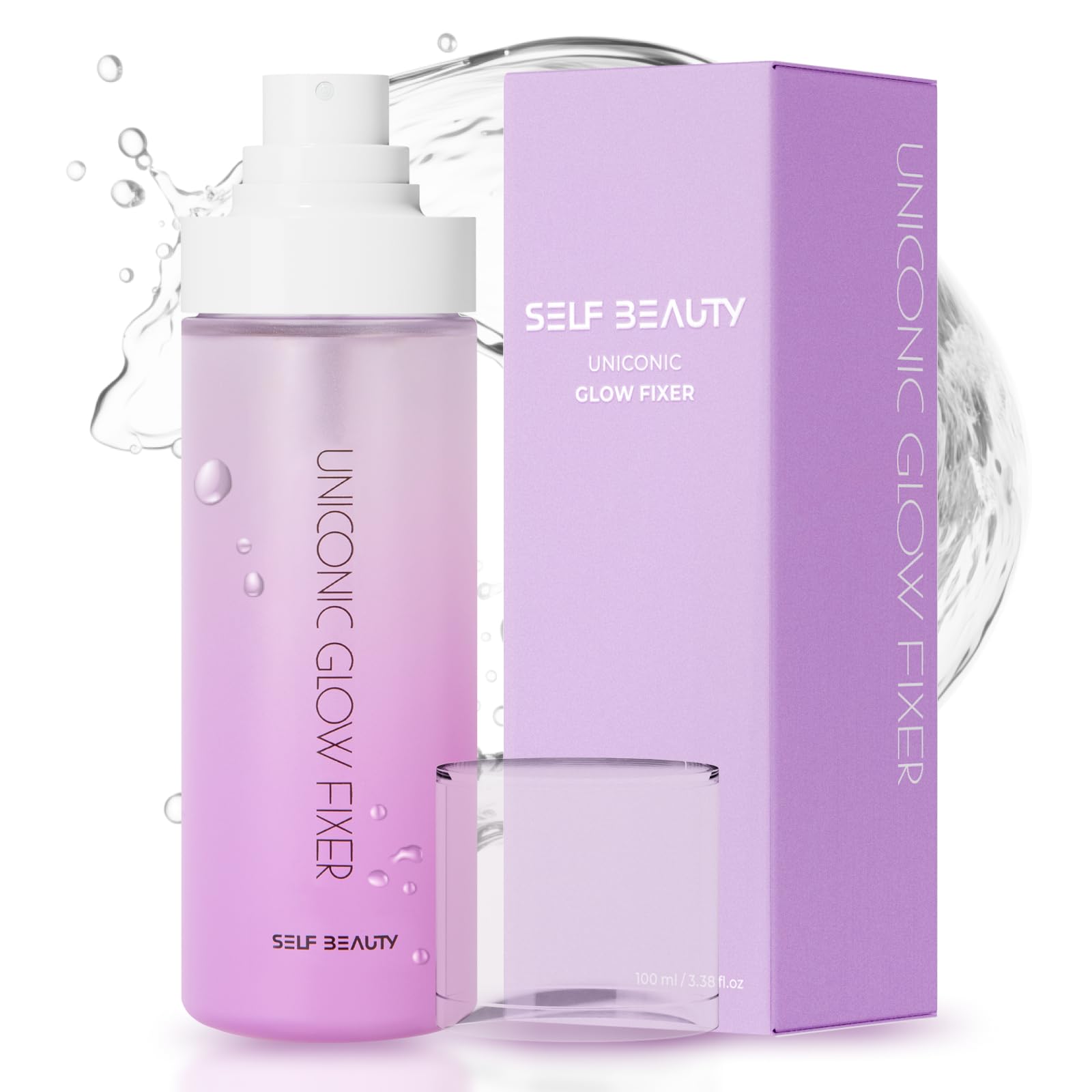 Self Beauty (SELFBEAUTY) | Unicorn Light Makeup Fixer 100ml | Makeup Keep Mist Moisturizing & Hydration Maintenance Glossy Skin Mist Spray Portable | Korean Cosmetics [Official Japan & Genuine Article 100 ml Glossy