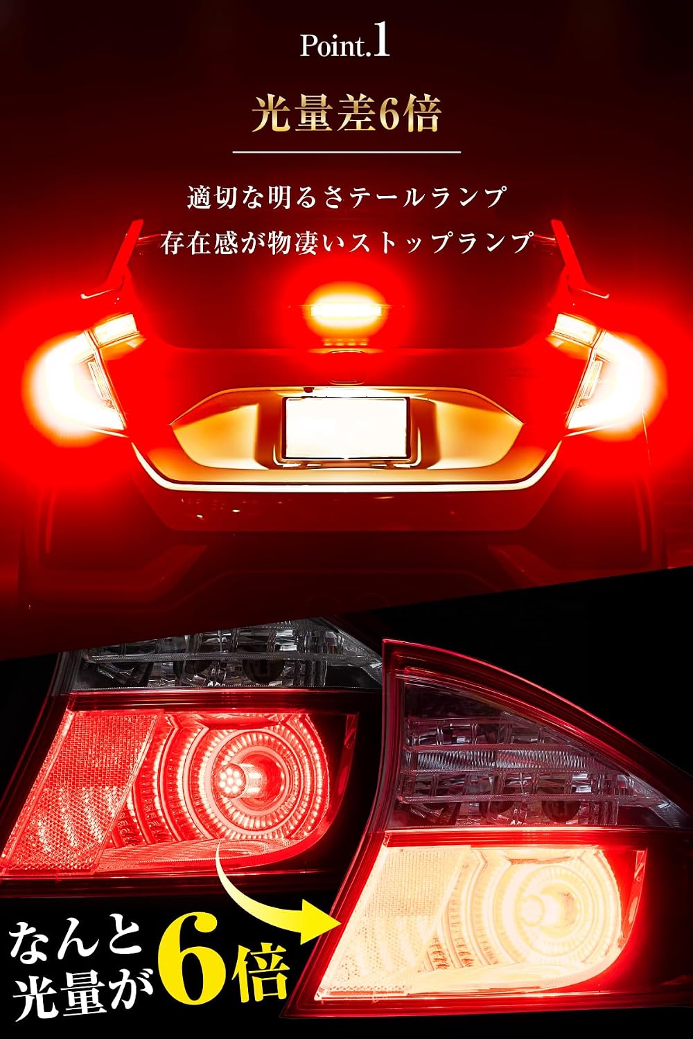Материалы Bubu George Seitagaya Base T20 LED Двойной красный стоп-сигнал с 6-кратной разницей в освещении, одиночный, 12 В, 2 штуки 1.T20, фото 6