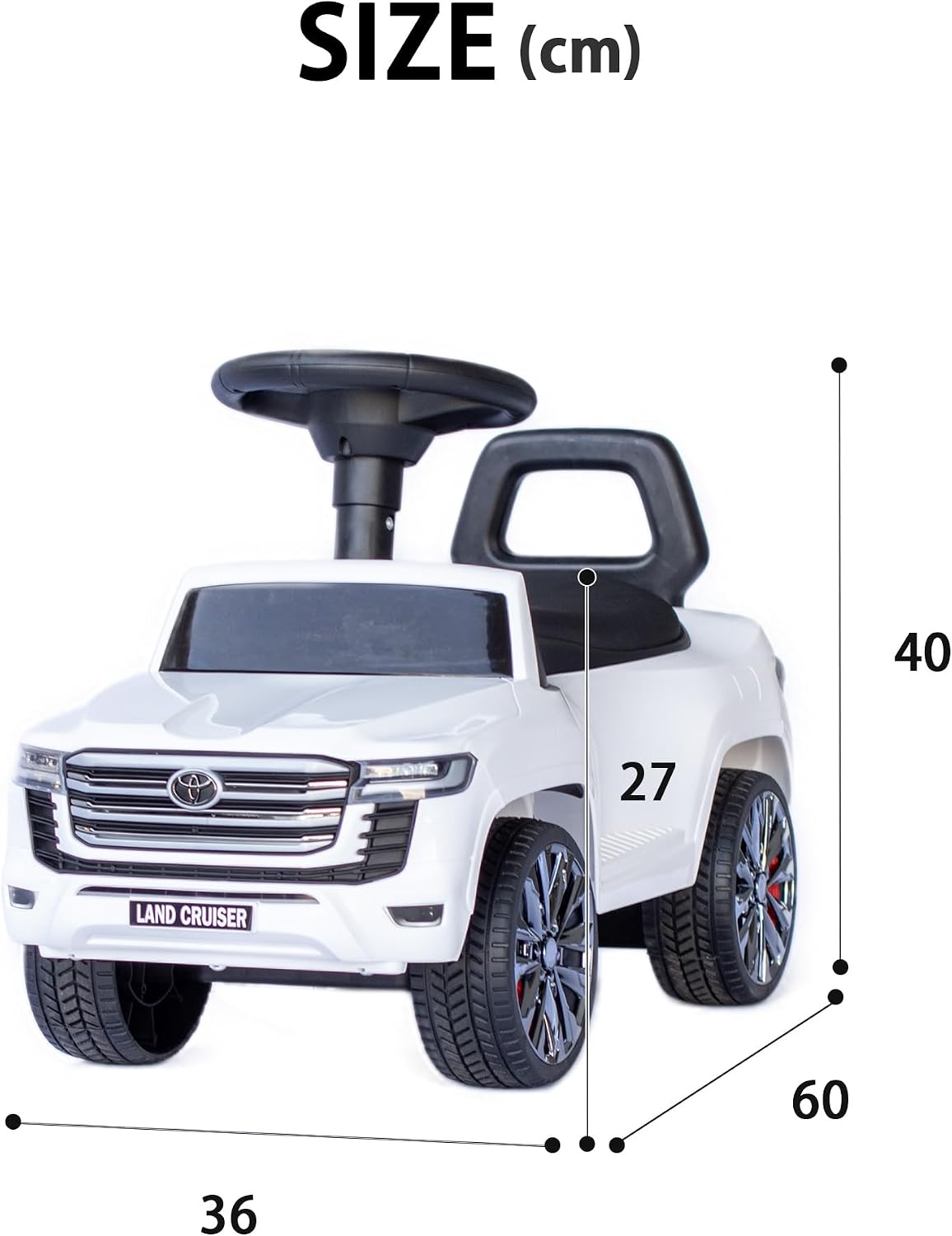 Bee8 Toyota Land Cruiser 300 Черная игрушка для катания на лошадях, игрушка-качалка для ног, 3-летняя игрушка для катания на, фото 8