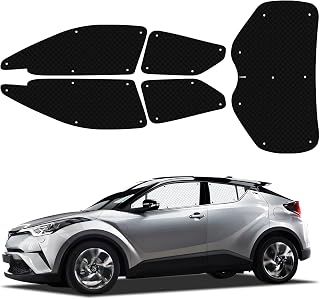 BLUESEATEC トヨタ C-HR 10系 50系 遮光 カーテン 断熱 露天駐車 着脱簡単 H28.12-現行 吸盤設計 車種専用設計 車中泊 日除け 収納袋付き 5枚セット
