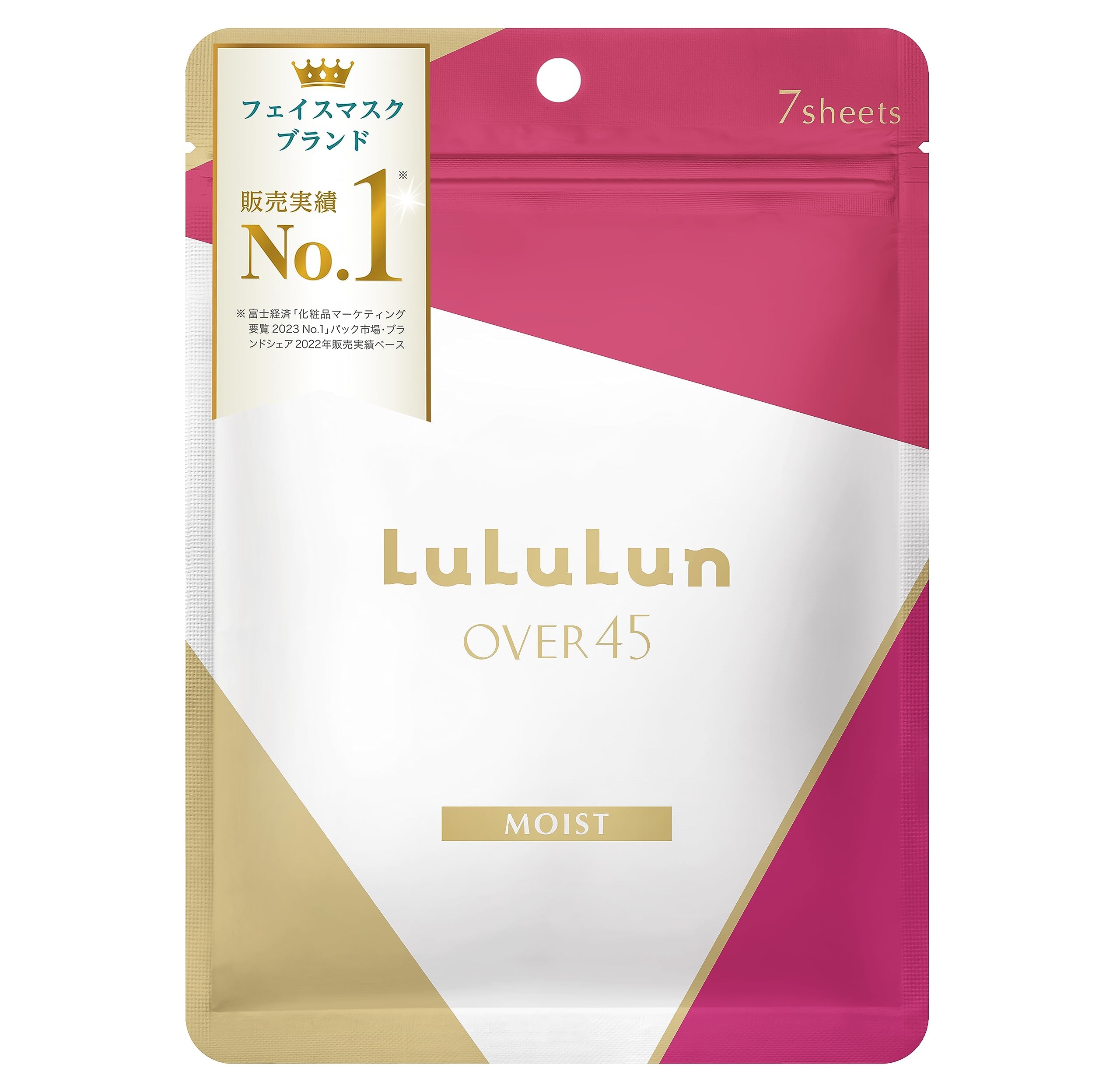Lululun OVER45 Camellia Pink (Moist) 7-Piece Pack Tightens and tightens for resilient skin